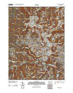 Johnstown Pennsylvania Historical topographic map, 1:24000 scale, 7.5 X 7.5 Minute, Year 2010