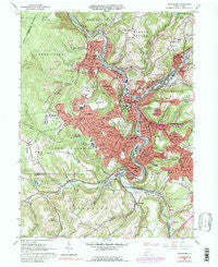 Johnstown Pennsylvania Historical topographic map, 1:24000 scale, 7.5 X 7.5 Minute, Year 1964