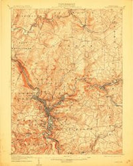 Johnstown Pennsylvania Historical topographic map, 1:62500 scale, 15 X 15 Minute, Year 1907