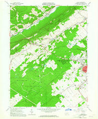 Julian Pennsylvania Historical topographic map, 1:24000 scale, 7.5 X 7.5 Minute, Year 1962