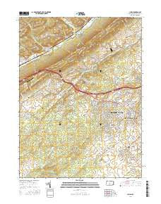 Julian Pennsylvania Current topographic map, 1:24000 scale, 7.5 X 7.5 Minute, Year 2016