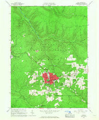 Kane Pennsylvania Historical topographic map, 1:24000 scale, 7.5 X 7.5 Minute, Year 1966