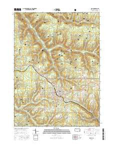 Kane Pennsylvania Current topographic map, 1:24000 scale, 7.5 X 7.5 Minute, Year 2016