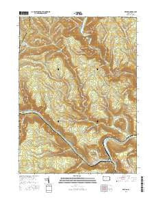 Keating Pennsylvania Current topographic map, 1:24000 scale, 7.5 X 7.5 Minute, Year 2016