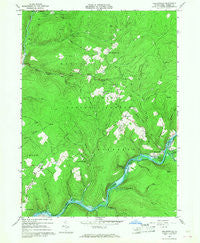 Kelletteville Pennsylvania Historical topographic map, 1:24000 scale, 7.5 X 7.5 Minute, Year 1966