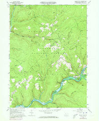 Kelletteville Pennsylvania Historical topographic map, 1:24000 scale, 7.5 X 7.5 Minute, Year 1966