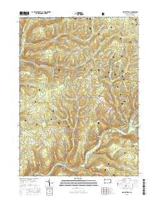 Kellettville Pennsylvania Current topographic map, 1:24000 scale, 7.5 X 7.5 Minute, Year 2016