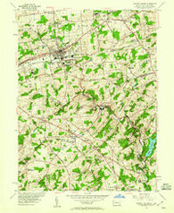 Kennett Square Pennsylvania Historical topographic map, 1:24000 scale, 7.5 X 7.5 Minute, Year 1954