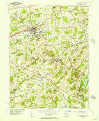 Kennett Square Pennsylvania Historical topographic map, 1:24000 scale, 7.5 X 7.5 Minute, Year 1954