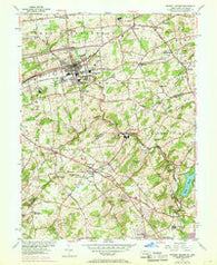 Kennett Square Pennsylvania Historical topographic map, 1:24000 scale, 7.5 X 7.5 Minute, Year 1954