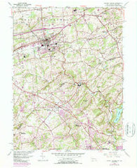Kennett Square Pennsylvania Historical topographic map, 1:24000 scale, 7.5 X 7.5 Minute, Year 1954