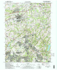 Kennett Square Pennsylvania Historical topographic map, 1:24000 scale, 7.5 X 7.5 Minute, Year 1993