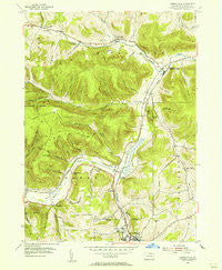 Kenneyville Pennsylvania Historical topographic map, 1:24000 scale, 7.5 X 7.5 Minute, Year 1954