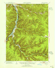 Kinzua Pennsylvania Historical topographic map, 1:62500 scale, 15 X 15 Minute, Year 1949