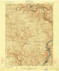 Kittanning Pennsylvania Historical topographic map, 1:62500 scale, 15 X 15 Minute, Year 1902