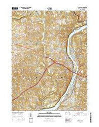 Kittanning Pennsylvania Current topographic map, 1:24000 scale, 7.5 X 7.5 Minute, Year 2016