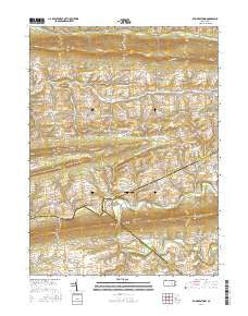 Klingerstown Pennsylvania Current topographic map, 1:24000 scale, 7.5 X 7.5 Minute, Year 2016