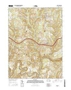 Knox Pennsylvania Current topographic map, 1:24000 scale, 7.5 X 7.5 Minute, Year 2016