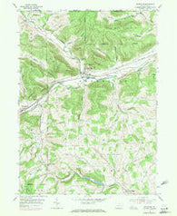 Knoxville Pennsylvania Historical topographic map, 1:24000 scale, 7.5 X 7.5 Minute, Year 1954
