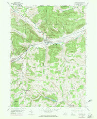 Knoxville Pennsylvania Historical topographic map, 1:24000 scale, 7.5 X 7.5 Minute, Year 1954