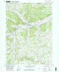 Knoxville Pennsylvania Historical topographic map, 1:24000 scale, 7.5 X 7.5 Minute, Year 1954