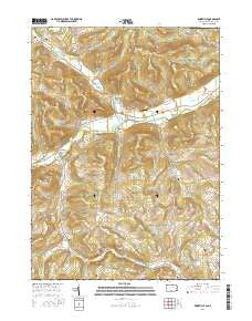 Knoxville Pennsylvania Current topographic map, 1:24000 scale, 7.5 X 7.5 Minute, Year 2016