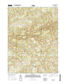 Kossuth Pennsylvania Current topographic map, 1:24000 scale, 7.5 X 7.5 Minute, Year 2016