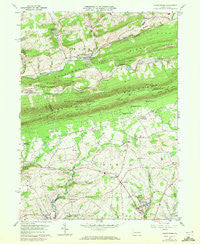 Kunkletown Pennsylvania Historical topographic map, 1:24000 scale, 7.5 X 7.5 Minute, Year 1960