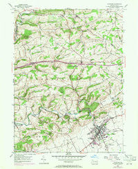 Kutztown Pennsylvania Historical topographic map, 1:24000 scale, 7.5 X 7.5 Minute, Year 1956