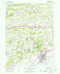 Kutztown Pennsylvania Historical topographic map, 1:24000 scale, 7.5 X 7.5 Minute, Year 1956
