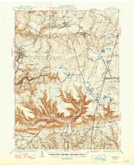 LaPorte Pennsylvania Historical topographic map, 1:62500 scale, 15 X 15 Minute, Year 1934