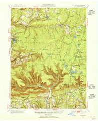 LaPorte Pennsylvania Historical topographic map, 1:62500 scale, 15 X 15 Minute, Year 1953