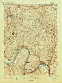 Laceyville Pennsylvania Historical topographic map, 1:24000 scale, 7.5 X 7.5 Minute, Year 1947