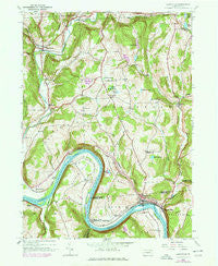 Laceyville Pennsylvania Historical topographic map, 1:24000 scale, 7.5 X 7.5 Minute, Year 1945