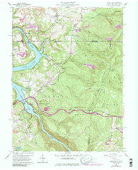 Lake Lynn Pennsylvania Historical topographic map, 1:24000 scale, 7.5 X 7.5 Minute, Year 1960