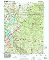 Lake Lynn Pennsylvania Historical topographic map, 1:24000 scale, 7.5 X 7.5 Minute, Year 1997