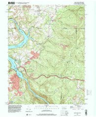 Lake Lynn Pennsylvania Historical topographic map, 1:24000 scale, 7.5 X 7.5 Minute, Year 1997