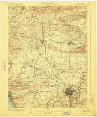Lancaster Pennsylvania Historical topographic map, 1:62500 scale, 15 X 15 Minute, Year 1904