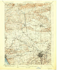 Lancaster Pennsylvania Historical topographic map, 1:62500 scale, 15 X 15 Minute, Year 1904