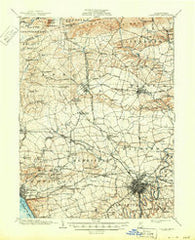 Lancaster Pennsylvania Historical topographic map, 1:62500 scale, 15 X 15 Minute, Year 1904