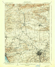 Lancaster Pennsylvania Historical topographic map, 1:62500 scale, 15 X 15 Minute, Year 1904