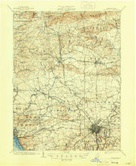 Lancaster Pennsylvania Historical topographic map, 1:62500 scale, 15 X 15 Minute, Year 1904
