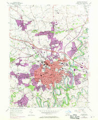 Lancaster Pennsylvania Historical topographic map, 1:24000 scale, 7.5 X 7.5 Minute, Year 1956