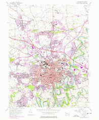 Lancaster Pennsylvania Historical topographic map, 1:24000 scale, 7.5 X 7.5 Minute, Year 1956