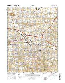 Lancaster Pennsylvania Current topographic map, 1:24000 scale, 7.5 X 7.5 Minute, Year 2016