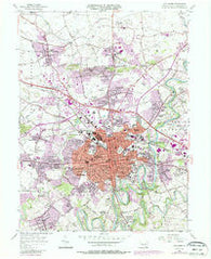 Lancaster Pennsylvania Historical topographic map, 1:24000 scale, 7.5 X 7.5 Minute, Year 1956