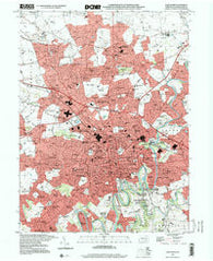 Lancaster Pennsylvania Historical topographic map, 1:24000 scale, 7.5 X 7.5 Minute, Year 1997