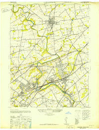 Langhorne Pennsylvania Historical topographic map, 1:24000 scale, 7.5 X 7.5 Minute, Year 1947