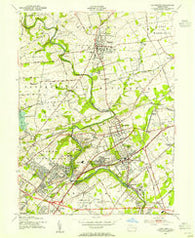 Langhorne Pennsylvania Historical topographic map, 1:24000 scale, 7.5 X 7.5 Minute, Year 1953