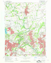 Langhorne Pennsylvania Historical topographic map, 1:24000 scale, 7.5 X 7.5 Minute, Year 1966
